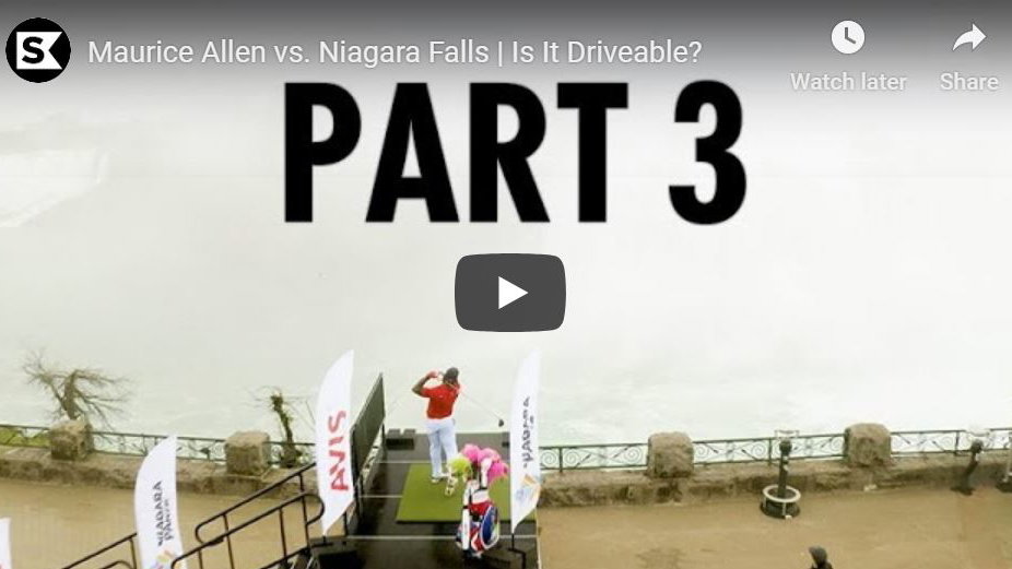 Maurice Allen drives over Niagara Falls